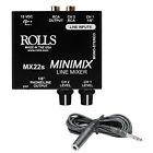 Mx22s Rolls Mini Mix Line Mixer With Headphone Extension 686924570821