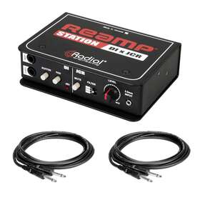 Crad227-2ts Radial Engineering Reamp Station Bundle With Hosa 1/4 Inch Ts Cables