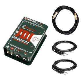 Crad228-1cb Radial Engineering Jdi Passive Direct Box Bundle With Hosa Ts Cables And Xlr Cable