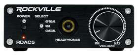 Rdac5b Rockville Dac Digital To Analog Converter Usb/optical/rca/headphone Amp