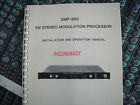 Smp-850 Stereo Systems Modulation Manual Orban Processor Crl Fm