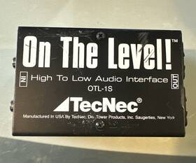 Otl-1s Tecnec On The Level Rca To Xlr Interface / Passive High Low Adapter