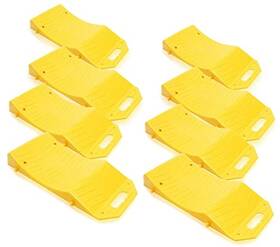 Zonetech 850003941905 Tire Saver Ramps - Premium Anti- Slip Design Prevention 8 Pack Yellow