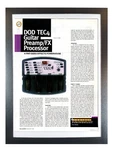 Dod TEC4 Guitar Preamp Multi-effects Fx Vintage Framed Magazine Page. Fixed Price $16.99.