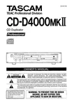 User Manual For Tascam CD-D4000 MK2. Fixed Price $12.51.