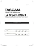 User Manual For Tascam LA-80 MK2, LA-81. Fixed Price $11.17.