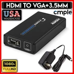 To Hdmi Converter VGA+3.5MM Stereo Digital 1080 Analog. Fixed Price $40.99.