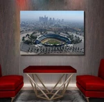 Dodger Stadium With Los Angeles Downtown In The Distance - Great Shot Love La. Fixed Price $69.95.