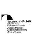 Nakamichi NR-200 Nose Reduction System Owners Instruction Manual. Fixed Price $22.24.