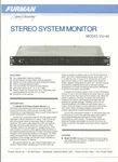 Vtg Audio Advertisement Furman Signal Processing Stereo System Monitor Vu 40. Fixed Price $19.20.