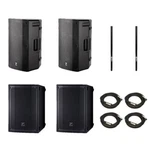 Set Of 2X Yorkville YXL10SP Subs + YXL10P Speakers Xlr's & Poles. Fixed Price $2355.94.