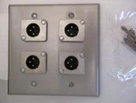 Proco WP2012 (4) Male 3-PIN Xlr Stainless Gang Wall Plate Neutrik NC3MDL-1 Usa. Fixed Price $14.95.