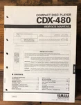 Yamaha CDX-480 Player Service Manual *original*. Fixed Price $19.97.