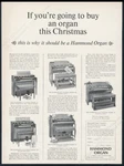 1963 Hammond B3 B-3 D152 A102 M101 L102 Organ Phoo Christmas Vintage Print Ad. Fixed Price $12.14.
