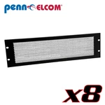 Eight Pack Penn Elcom R1286/3UVK Perforated Rack Panel. Fixed Price $134.72.