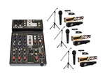 Peavey PV6BT Pro Audio Mixer Bluetooth Effects + 3 MSP-1 Xlr Microphone Stand. Fixed Price $449.99.
