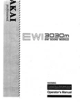 Akai EWI3030M Sound Module Owners Instruction Manual. Fixed Price $19.99.