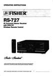 Operating Instructions For Fisher RS-727. Fixed Price $12.41.