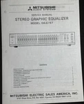 Mitsubishi DA-G157 Graphic Equalizer Service Manual Photocopy. Fixed Price $19.99.