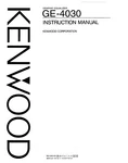 Kenwood GE4030 Equalizer Owners Instruction Manual. Fixed Price $19.24.
