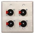 Pro Co WP2023 Double Gang (4) Trsf Latching Wall Plate. Fixed Price $77.99.
