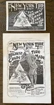 Single Tube Bicycle New York Tire Co 1896 Art Nouveau Ads Nude Man Wrestles Lion. Fixed Price $19.95.