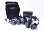 Eartec Ultralite UL5S Gray Over The Headsets (4) W/ Bag. Fixed Price $549.00.