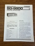 Original Pioneer SG-9800 Eq Service Owners Manual/ Schematic. Fixed Price $49.00.