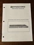 Electro-voice EX24 Active Crossover Service Instructions Original Oem Manual Ev. Fixed Price $29.99.
