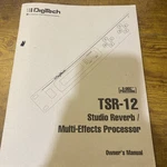 Owners Manual TSR-12 Studio Reverb/ Multi-fx Processor Digitech. Fixed Price $33.33.