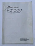 Ibanez Harmonics Delay Hd 1000 Music Studio Rack Unit Owner's Manual. Fixed Price $29.99.