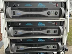 Lot Of 3 Qsc PLX2402 1602 Tested & Working Stereo Power Amplifier With Racks. Fixed Price $1600.00.