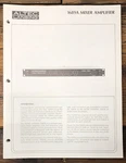 Altec Model 1689A Mixer Amplifier Owner / User Manual *original*. Fixed Price $14.97.
