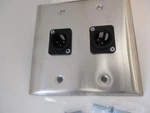 Proco WP2016 (2) Male 3-PIN Xlr Stainless Gang Wall Plate Neutrik NC3MP-P Usa. Fixed Price $10.95.