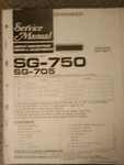 Pioneer SG-750 SG-705 Ku Service Manual Graphic Equalizer Original. Fixed Price $49.99.