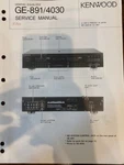 Kenwood GE-891 GE891 GE-4030 GE4030 Service Manual **original**. Fixed Price $19.88.