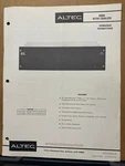 Altec Operating Manual For 9860A Active Equalizer Owner Service Schematics. Fixed Price $14.98.