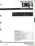 Yamaha EMQ-1 Disk Recorder Half Rack Unit Original Service Manual Book, Japan.. Fixed Price $16.99.