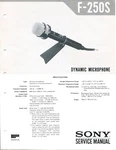 Sony Model F-250S Dynamic Microphone Service Manual. Fixed Price $14.95.