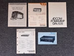 Sony, Ortofon, Adcom, Dbx Variety Manuals. Fixed Price $49.00.