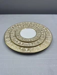 X3 Wedgwood Bone China Florentine Gold W4220 Dragons, White Plates Lot. Fixed Price $103.50.