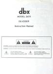 Dbx Model 263X De-esser Module Original Owner's Manual Booklet.. Fixed Price $24.99.
