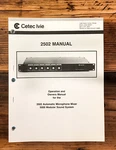 Cetec Lvie Model 2502 5000 Mixer & Sound System Service Manual *original*. Fixed Price $24.97.