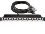 Cbi 16 Channel Rack Mount Custom Patch Panel Snake Xlrf 4FT Xlrm Single Sp. Fixed Price $639.00.