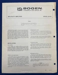 Original Bogen GA-6A Amplifier Operating Manual With Schematic. Fixed Price $14.95.