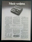 1980 Jensen EQ400 Car Stereo Graphic Equalizer Magazine Ad - Music Sculptor. Fixed Price $9.99.
