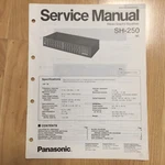 Original Panasonic Service Manual For Sh Model Equalizer Processor Select One. Fixed Price $6.98.
