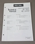 Rotel Stereo Octave Equalizer RE-900/2000 Technical Manual D-4166. Fixed Price $150.00.