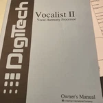 Digitech Owner's Manual Vocalist Ii Harmony Processor. Fixed Price $33.33.