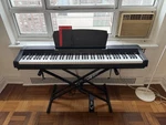 Alesis Prestige Artist 88-KEY Graded Hammer-action Digital Piano + Rockjam Stand. Fixed Price $350.00.